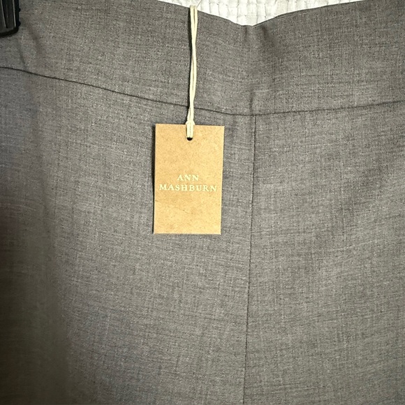 Ann Mashburn Tailored Wide-Leg Trousers – Gray – Size 12 – NWT - Picture 2 of 6
